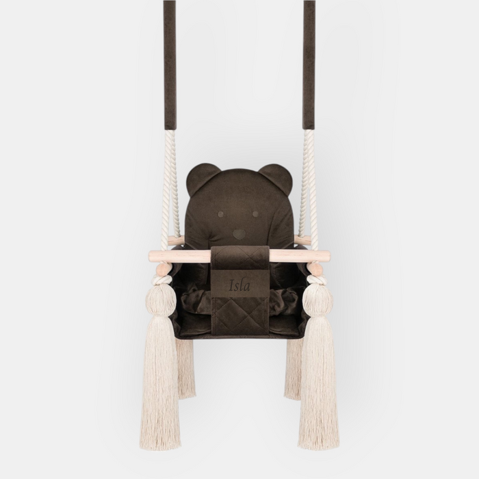 Indoor Swing For Toddler and Baby Childroom Brown