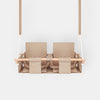 Baby twins swing - Waterproof and Secure Beige Double Seat