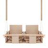 Baby twins swing - Waterproof and Secure Beige Double Seat