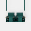 Baby twins swing - Waterproof and Secure Dark Green Double Seat