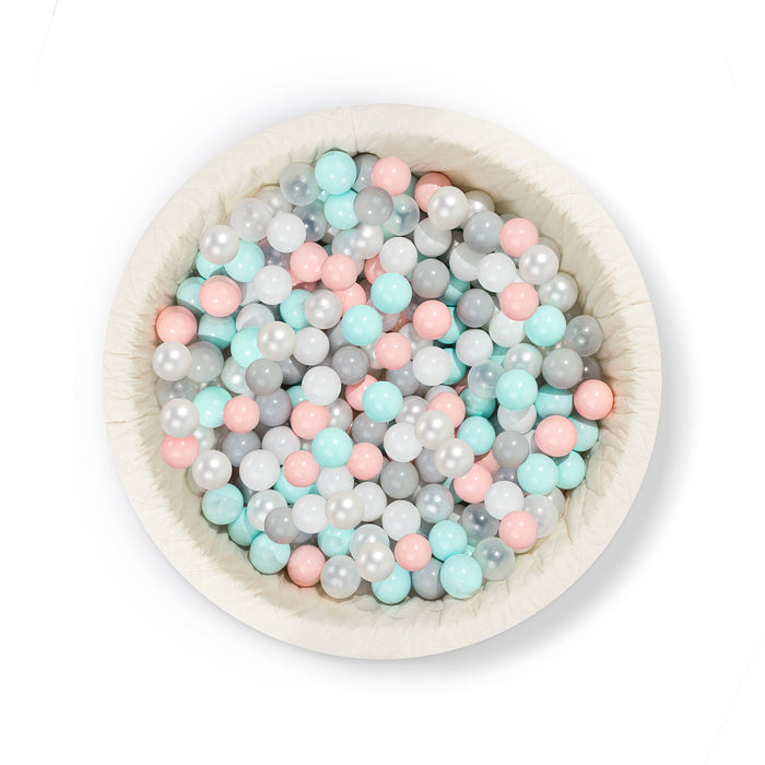 Beige Ball Pit with 300 Pastel Balls – Safe & Stylish Sensory Play for Babies & Toddlers