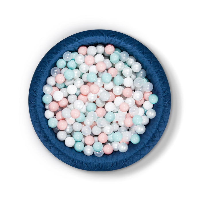 Dark Blue Ball Pit with 300 Pastel Balls – Safe & Stylish Sensory Play for Babies & Toddlers