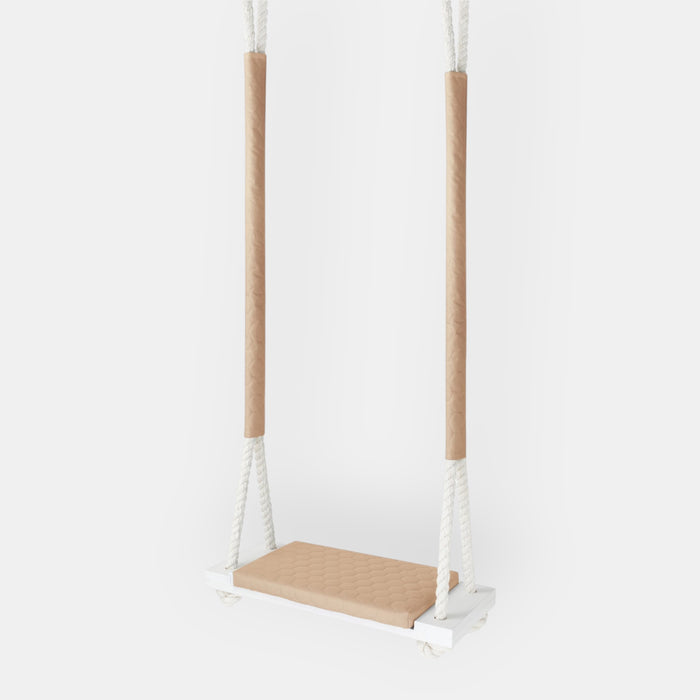 Waterproof Wooden Swing for Home and Garden - Dirt Resistant Beige