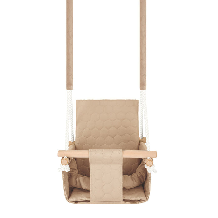 Waterproof secure baby swing Beige