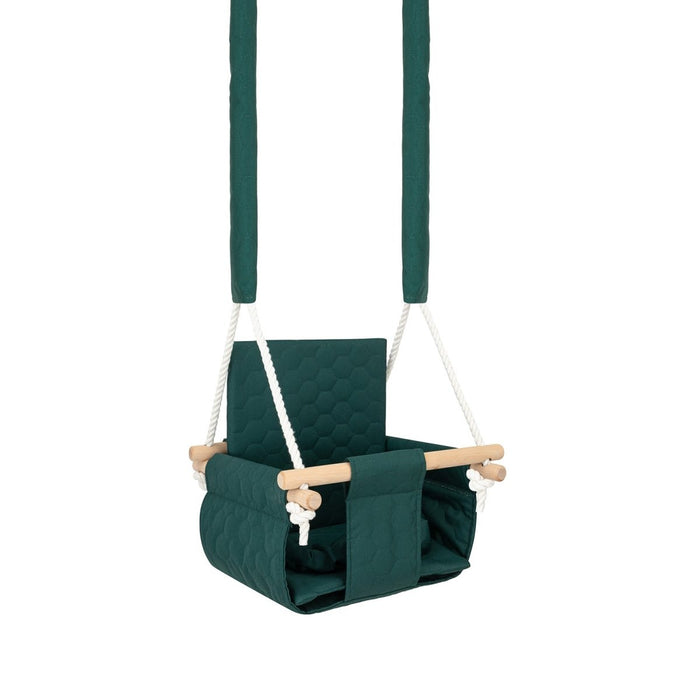 Waterproof secure baby swing Dark Green