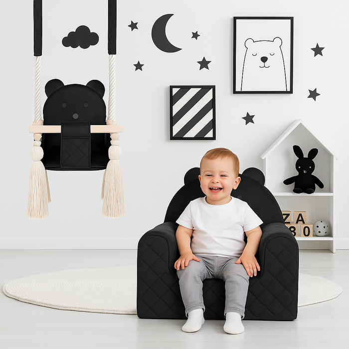 Indoor Swing For Toddler and Baby Childroom Black