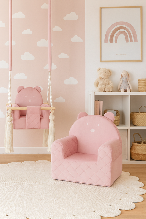 Indoor Swing For Toddler and Baby Childroom Pink