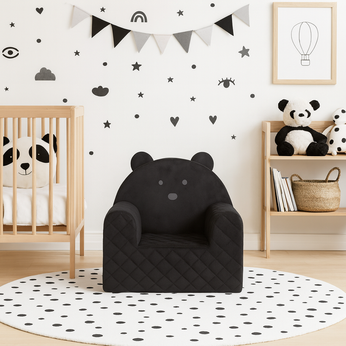Bear Sofa Chair For Children Black