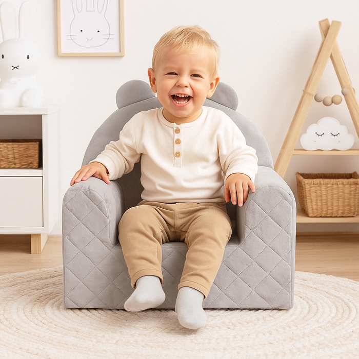 Bear Sofa Chair For Children Light Grey