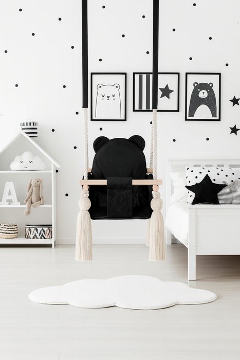 Indoor Swing For Toddler and Baby Childroom Black