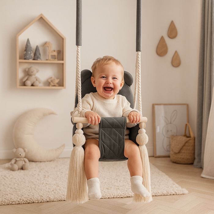 Indoor Swing For Toddler and Baby Childroom Dark Grey