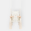 Indoor Swing For Toddler and Baby Beige, with optional name embroidery on the safety strap