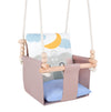 Safari Collection Elephant Indoor Baby Swing, reversible cushion with moon and cloud print