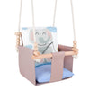 Safari Collection Elephant Indoor Baby Swing, quilted seat with light blue cushion