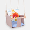 Safari Collection Giraffe Indoor Baby Swing, front view on a light background