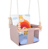 Safari Collection Giraffe Indoor Baby Swing, reversible cushion with moon and cloud print