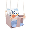 Safari Collection Hippo Indoor Baby Swing, quilted seat with light blue cushion