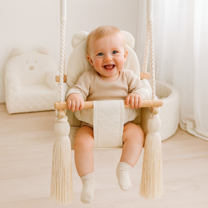 Indoor Swing For Toddler and Baby Childroom Beige