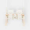 Twins Swing Secure Indoor Beige, with optional name embroidery on the safety straps