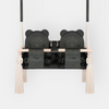 Twins Swing Secure Indoor Dark Grey, with optional name embroidery on the safety straps