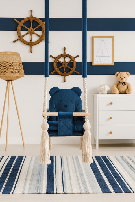 Indoor Swing For Toddler and Baby Childroom Dark Blue