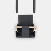 Waterproof secure baby swing Dark Grey, front view on a light background