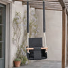 Waterproof secure baby swing Dark Grey, in the garden, under a pergola on the patio